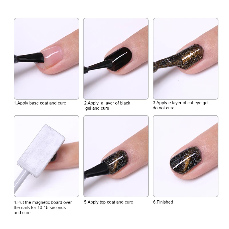 УФ-Гель-лак Lemooc 3D хамелеон кошачий глаз отмачиваемый магнитный лак для ногтей