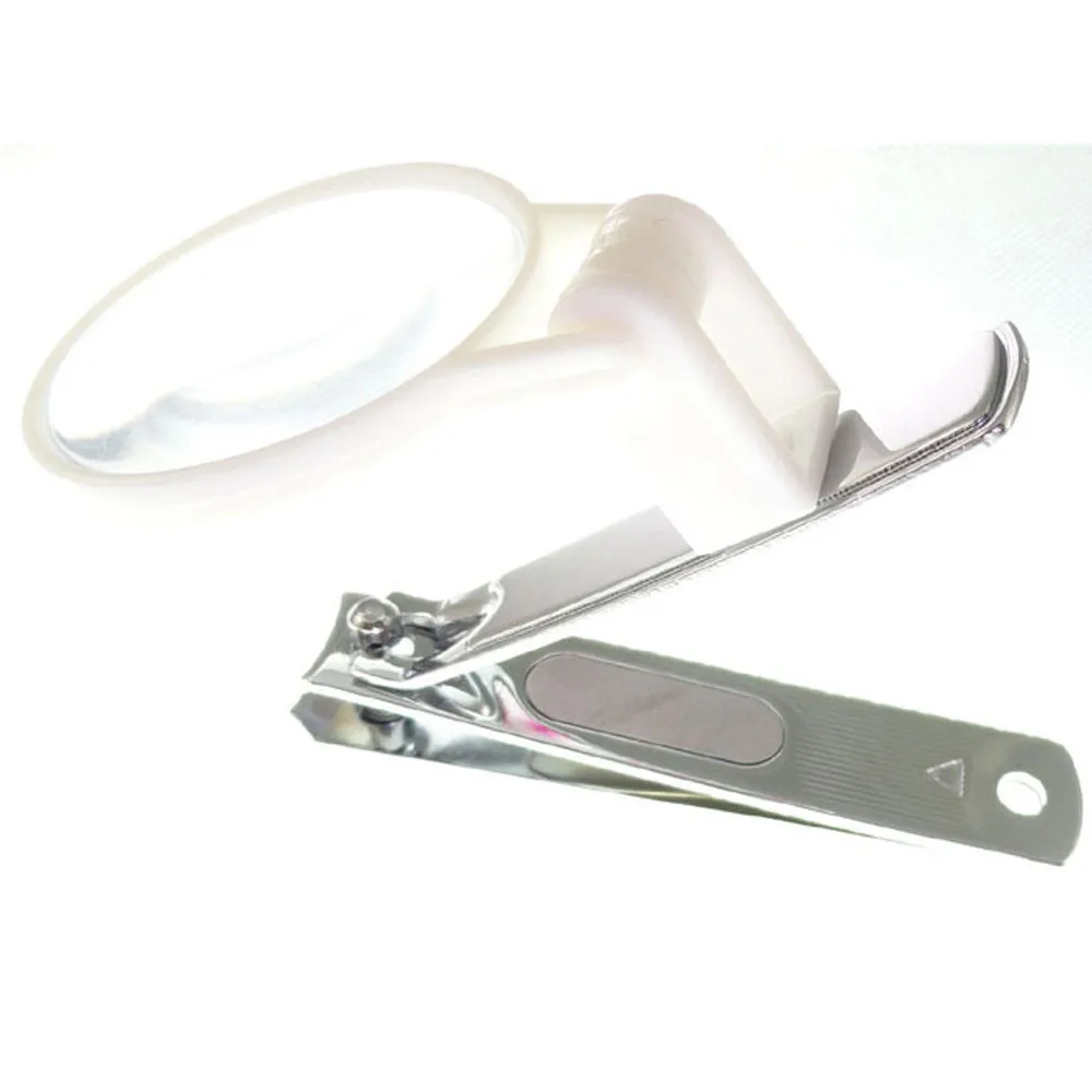 Кусачки для ногтей 1 шт. кусачки из нержавеющей стали с увеличительным стеклом