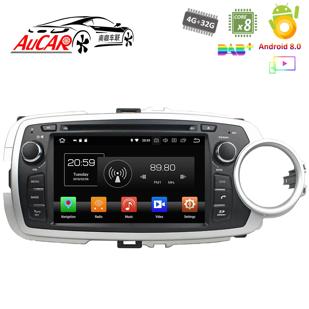 Сенсорный экран для Toyota Yaris автомобильный dvd плеер GPS мультимедийный HD Bluetooth радио