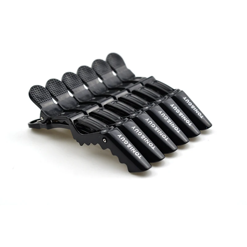 6Pcs Black Комплект из 2 предметов, набор по уходу за волосами антистатического углерода Нержавеющая сталь Ручка расческа для волос для девочек с профессиональная салонная укладка Заколки для волос - Цвет: 6Pcs Black