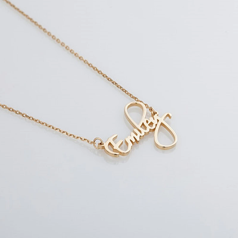 Имя серебряное колье монограмма Цепочки и ожерелья ювелирные изделия серебро