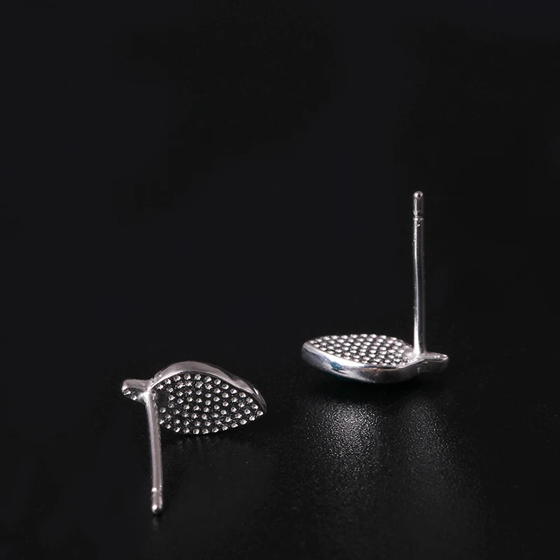 LARGERLOF Feather Earrings 925 Sterling Silver Fashion Stud Women ED10199|stud earrings|earrings fashionearrings for |