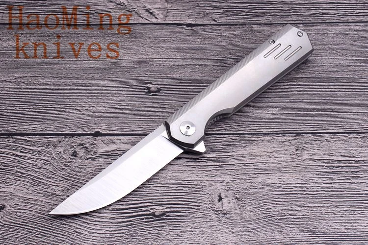 M390 Открытый Кемпинг бренд складной нож titanium ручка практичная тактический бой выживаемость ножи подшипник EDC инструменты OEM