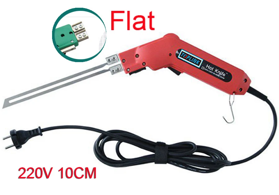 220V 10 CM Flat Электрический нож для резки губки из пены, профессиональное оборудование для термической резки 15 см или 20 см - Цвет: 220V 10 CM Flat