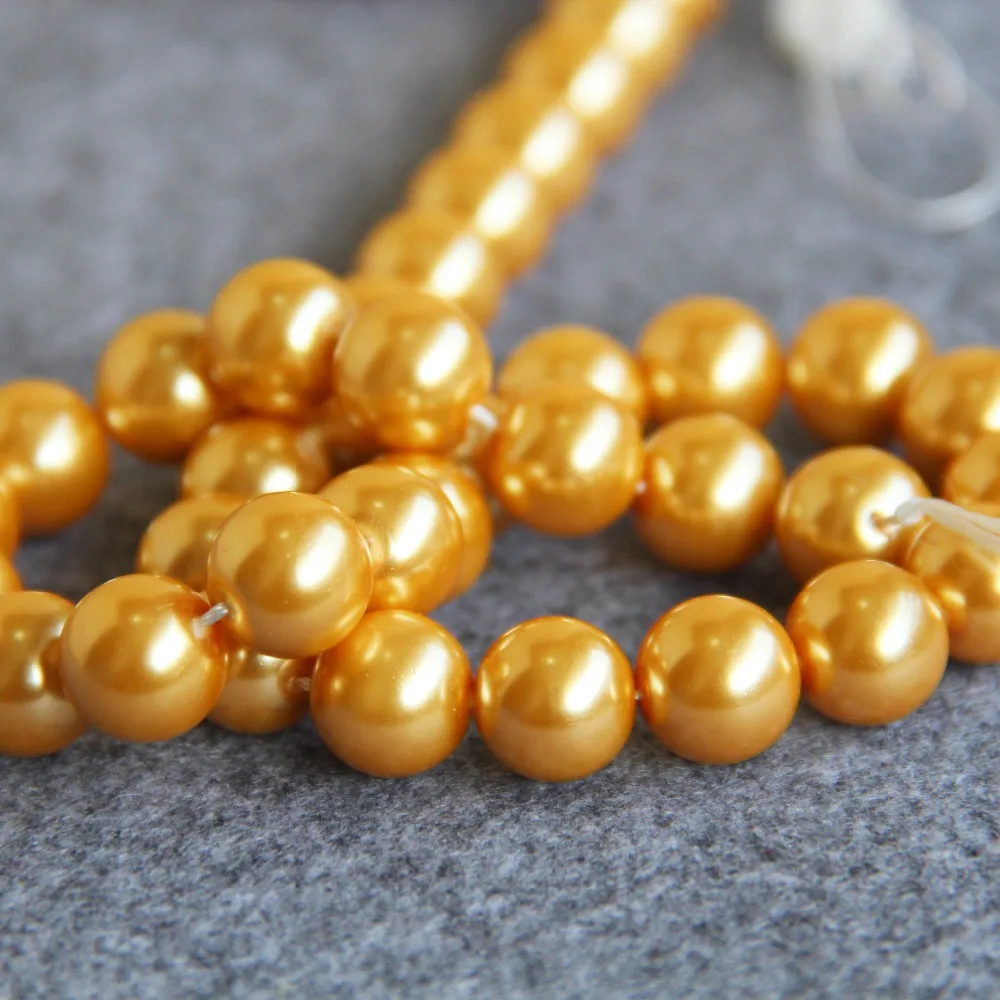2021 новый для ожерелье и браслет ювелирные изделия 12 мм Жемчуг с желтой раковиной
