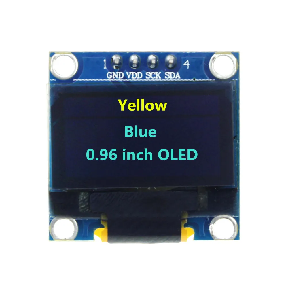 0,96 дюймовый 128X64 синий/белый/желтый синий OLED дисплей модуль IIC общаться для arduino Diy Kit