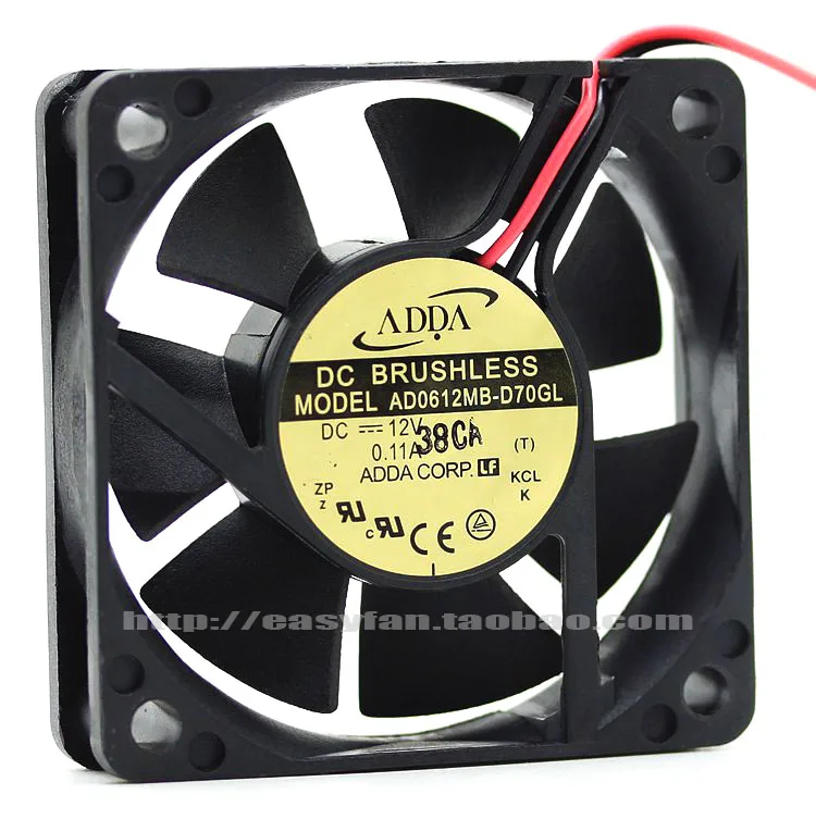 Новый ADDA 6015 DC12V 0.11A 6 см AD0612MB-D70GL блок питания ATX вентилятор охлаждения