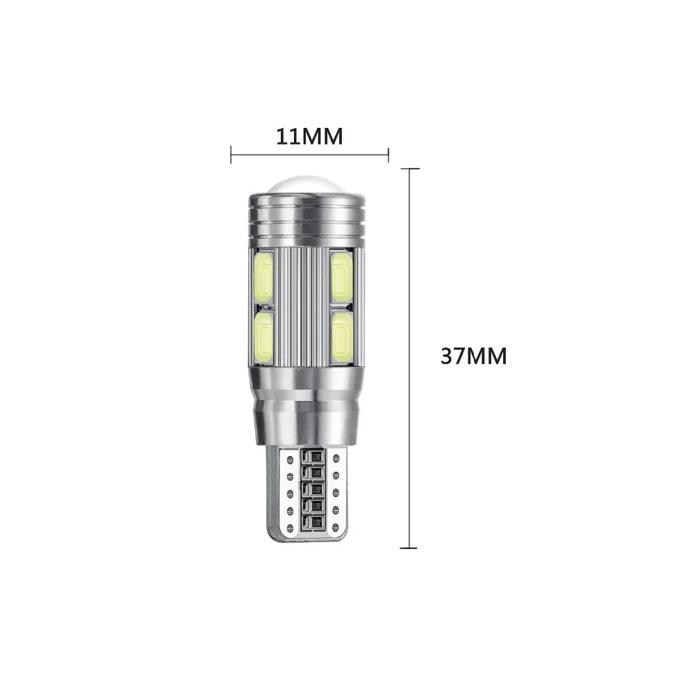10pcs T10 10 SMD 5630 LED Projector Lens Clearance Lights W5W 501 10SMD Car Marker Lamp Parking Bulb | Лампы и освещение