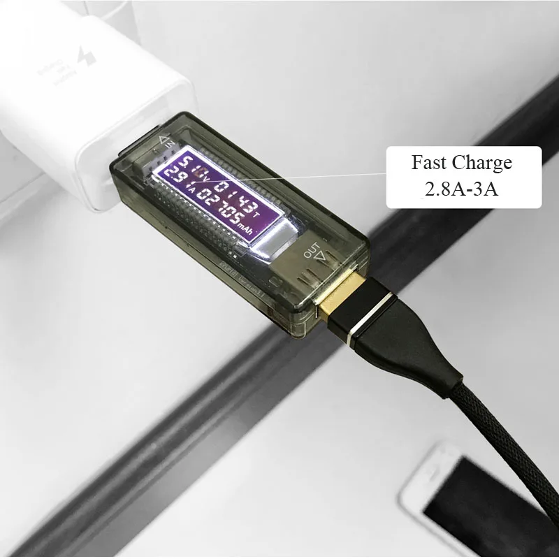 3A Fast Charging Cable for Apple Android Type-c Mobile Phone Data Line Woven Nylon Mini Usb FDC-Z03 | Мобильные телефоны и