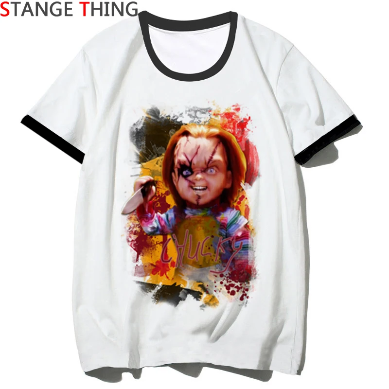 Футболка Chucky, Demon Death Scary Evil Satanism Grim Reaper, Повседневная футболка для мужчин и женщин в стиле хип-хоп, футболки для мужчин и женщин