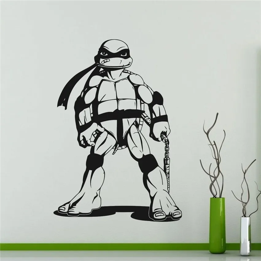 Michelangelo майка Черепашки Ниндзя стикер на стену наклейки Супергерои комиксы Искусство украшение дома любая комната водонепроницаемый стикер