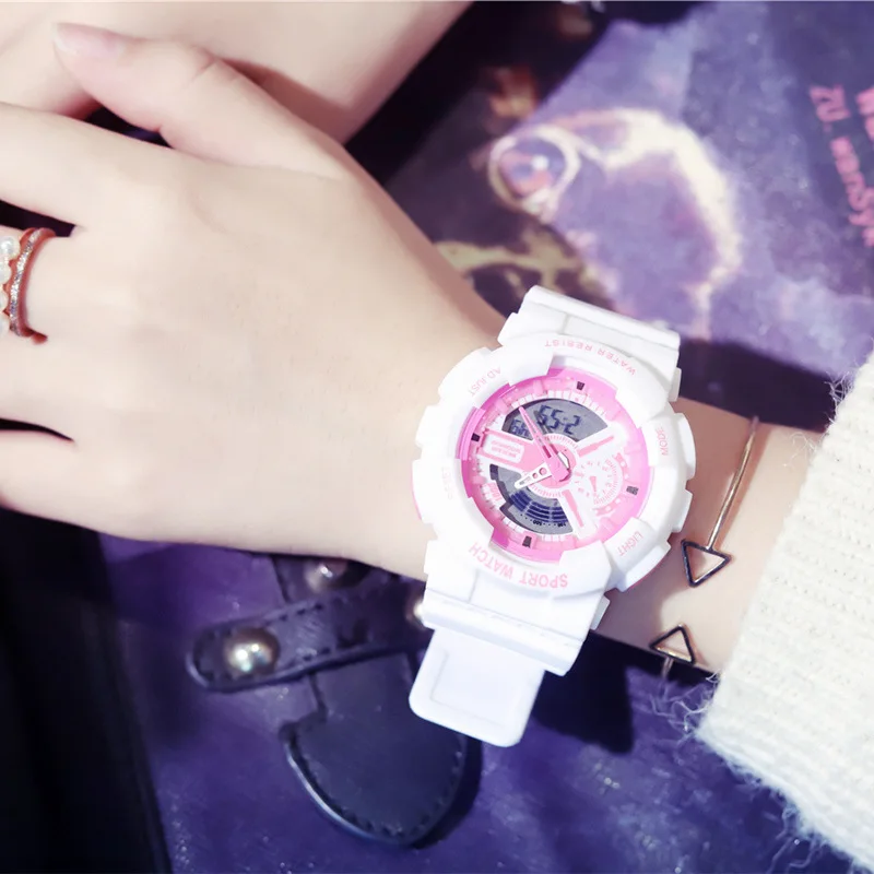Часы наручные женские электронные в стиле G Shock цифровые спортивные