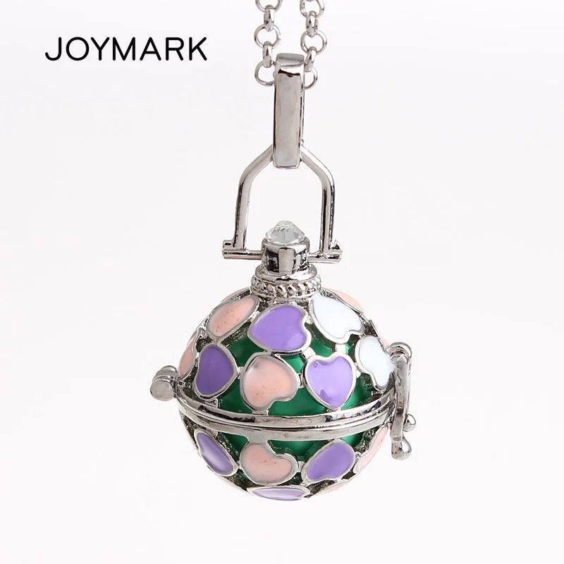 JOYMARK 12 шт./лот эмалированные сердечки полые медные колокольчики Волшебная