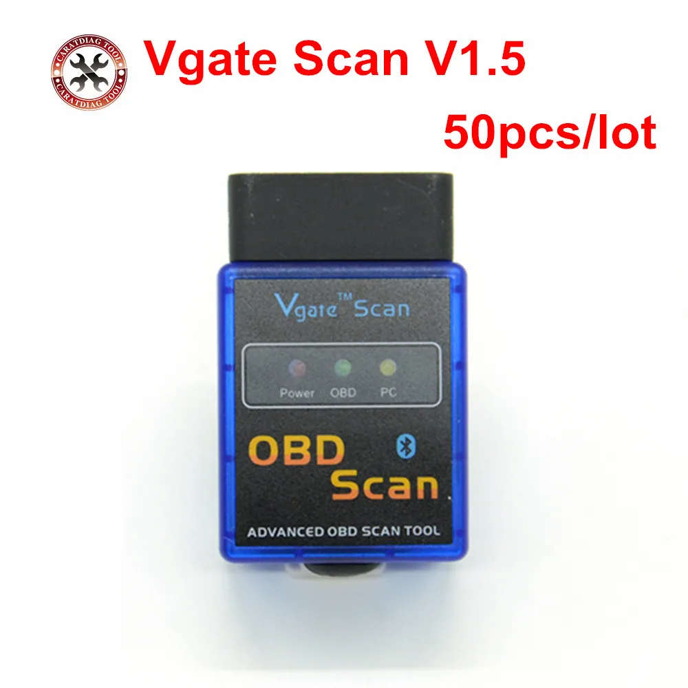 50 шт./лот горячий ELM327 Vgate Scan Advanced OBD2 Bluetooth сканер (Поддержка Android и Symbian) программное