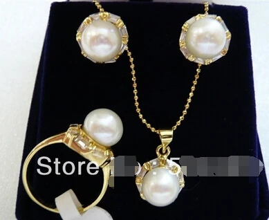 Бесплатная доставка Новые Белые Подвески ожерелье серьги кольцо | Украшения и