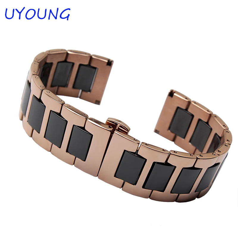 Качественный керамический ремешок для часов из нержавеющей стали 22 мм роскошный