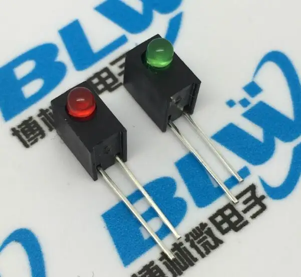 100 шт. светодиодный светильник отверстие черный держатель лампы с 3 мм 90 градусов