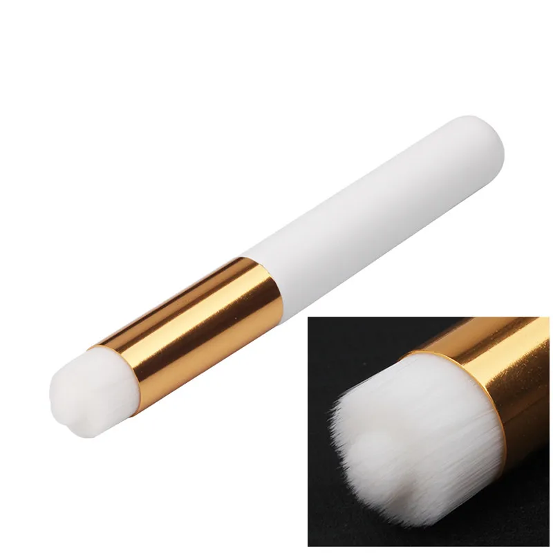 White Round Многофункциональная щетка для очистки ресниц, для чистки бровей, носа, черных точек, портативная щетка для ресниц, шампунь, Кисть для макияжа, кисти, инструменты - Цвет: White Round