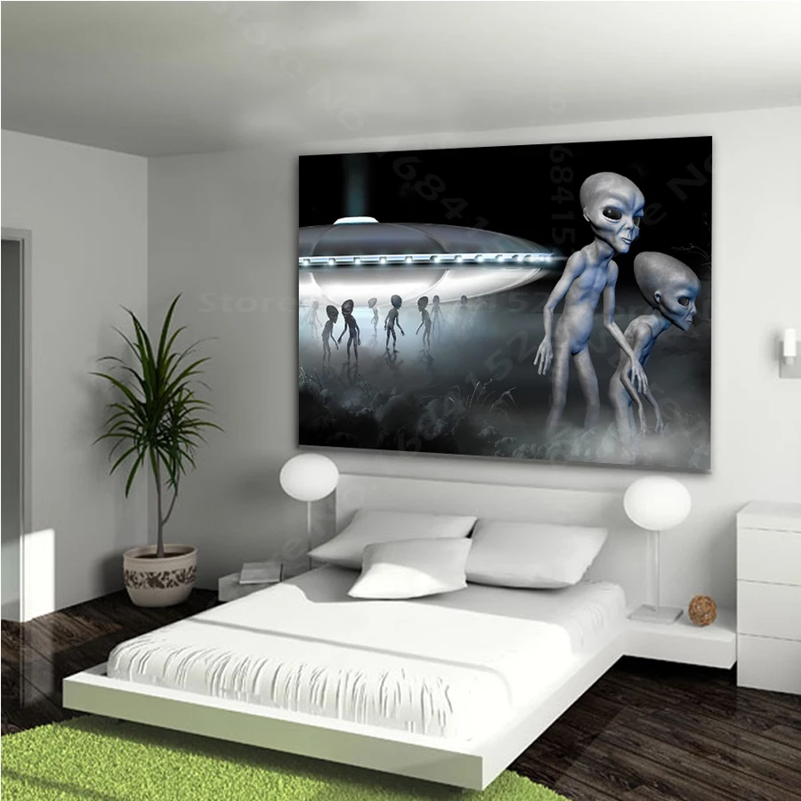 Алмазная живопись 5D DIY монстр Инопланетянин космический корабль 3D алмазная