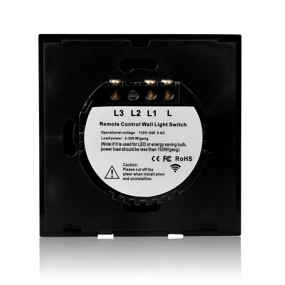 Светодиодный сенсорный выключатель из закаленного стекла 1 шт. пульт