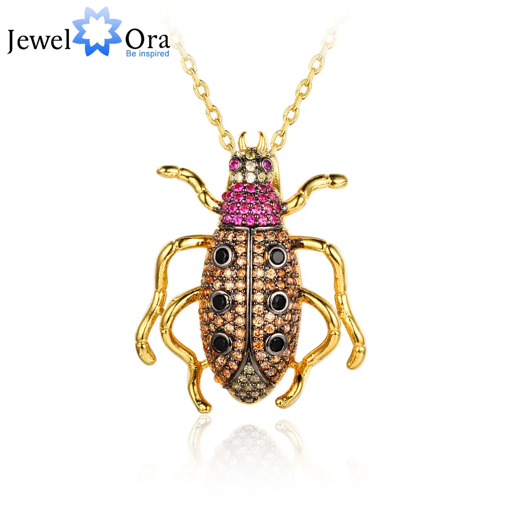 Модные милые Подвески в виде животных ожерелье Жук Таракан чокер с насекомым