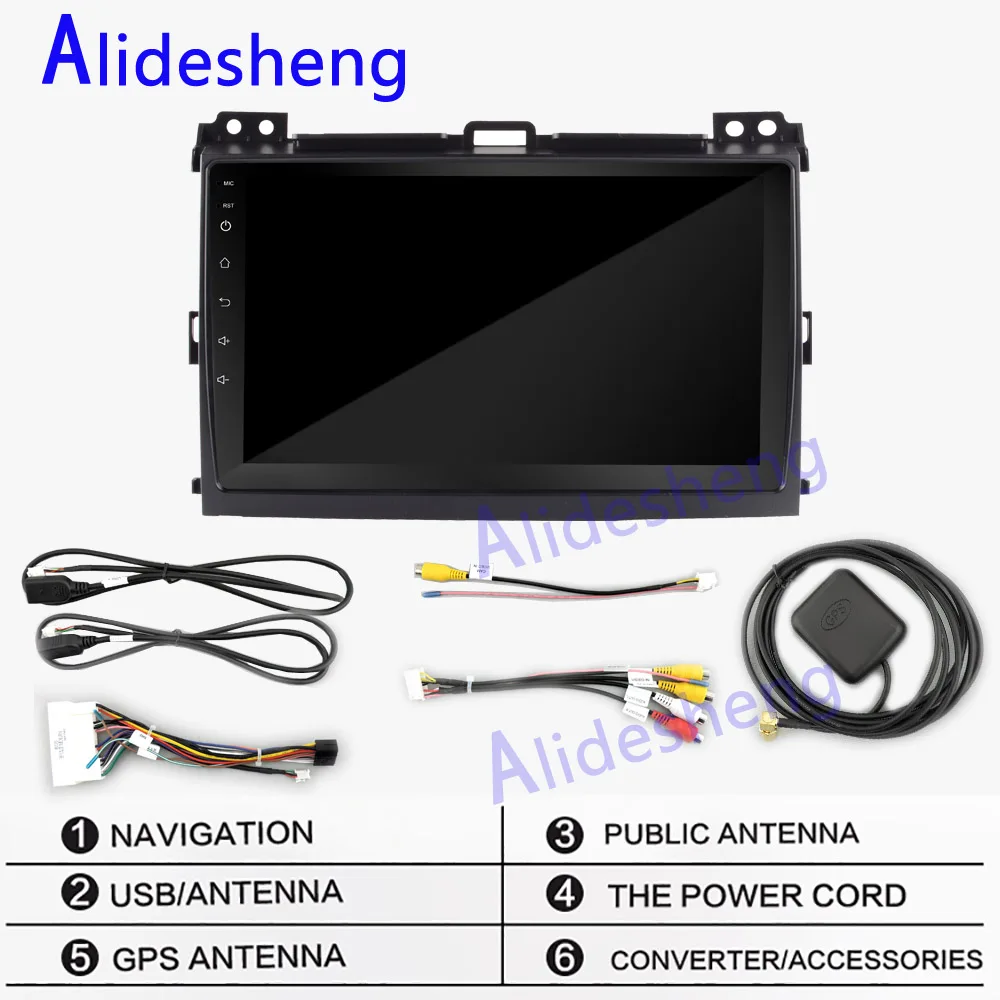 Четырехъядерный Android 7 1 автомобильный DVD мультимедийный плеер для Toyota Prado 120 Land