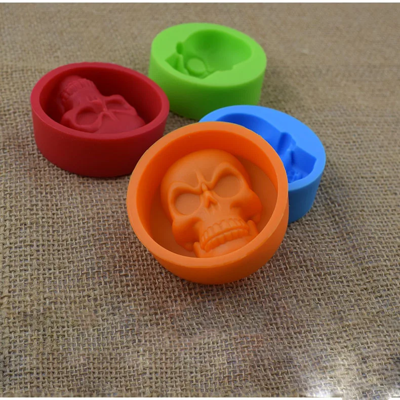 Силиконовый Череп формы торта шоколадной для мороженого украшения ледяное пиво