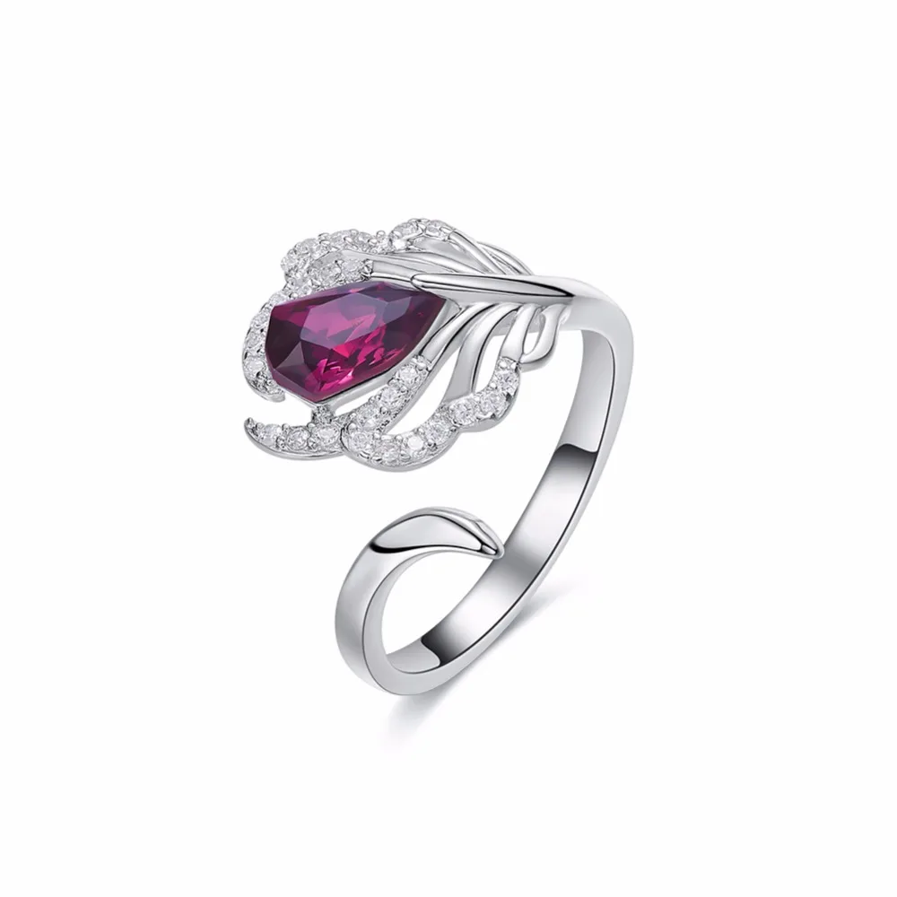 TYTW кольца экспозиции S925 Серебряные Кристаллы из австрийского юбилея обручальное