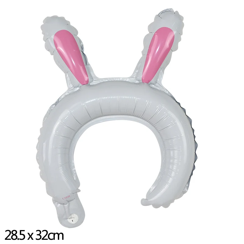 B10 rabbit 5/10 шт. милые животные Фольга повязка на голову шар кролик корова лиса Единорог Кот медведь свадебной детская вечеринка в честь Дня Рождения Декор - Цвет: B10 rabbit