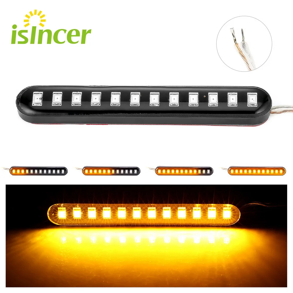 Светильник для мотоцикла с сигналом поворота 1 шт. IP68 стоп-сигнал BlinkerTail 12