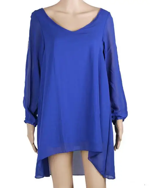 Объемное Платье-туника женское сексуальное платье с v-образным воротом длинные