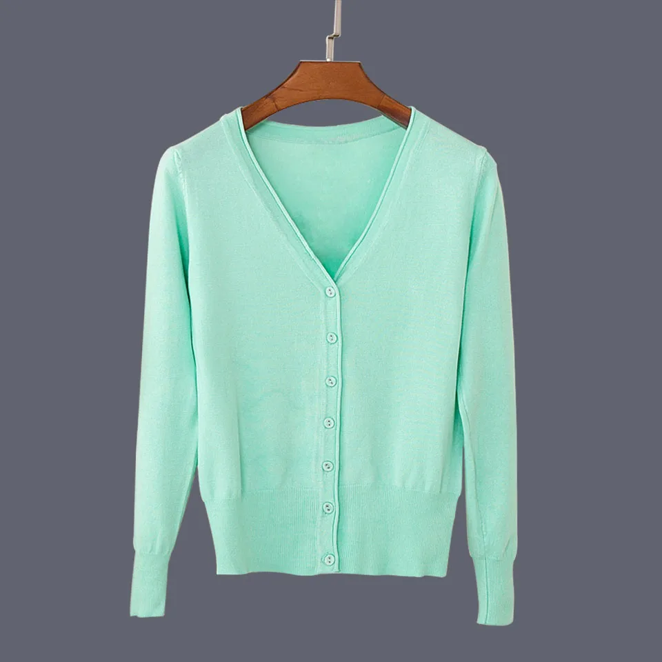 Women Knitted Cardigan Autumn Winter Shrug Ladies Jumper Long Sleeve V-Neck Sweater Solid Color Loose Plus Size 3XL-6XLCoat Tops |