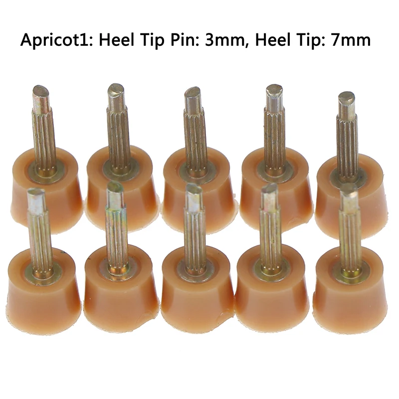 Apricot 1 5 пар пятки ремонт наконечники шпильки обувь Советы Краны дюбель подъемники Замена Ремонт обуви - Цвет: Apricot 1