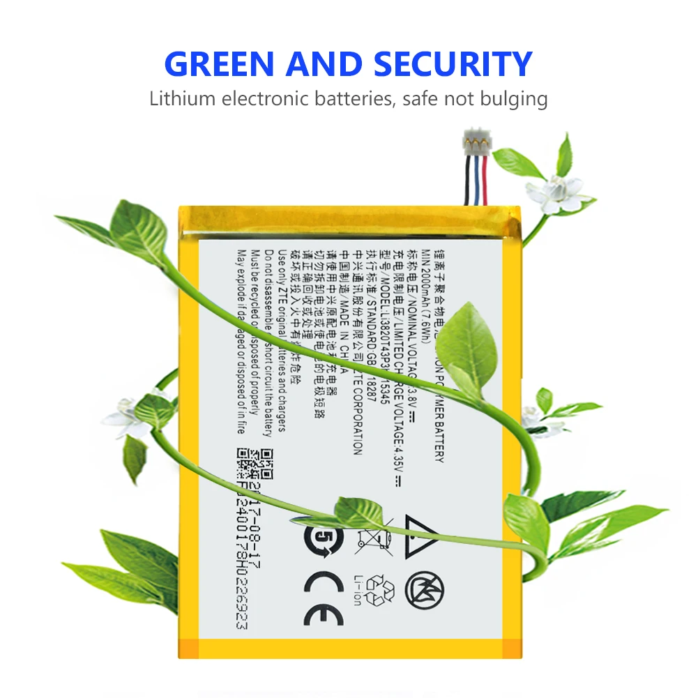 Подлинный Li3820T43P3h715345 2000mAh аккумулятор литий полимерный для телефона zte Grand S Flex MF910