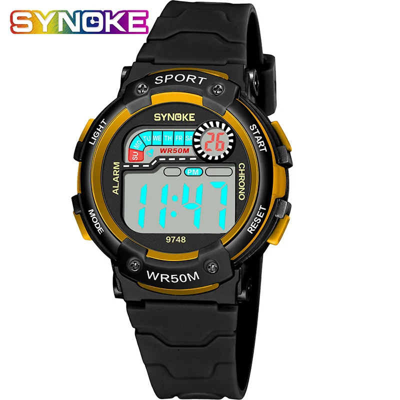 

Synoke Digital Watch Children Watch Digital Fashion Watch Boys Girls Waterproof Watches Enfant Silicone Dropshipping
