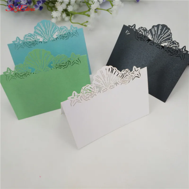 50Pcs Wedding Decorations party Place Name Cards Number Paper Seat Table Decoration Guest Card Laser Cut 12*9cm 6z | Дом и сад