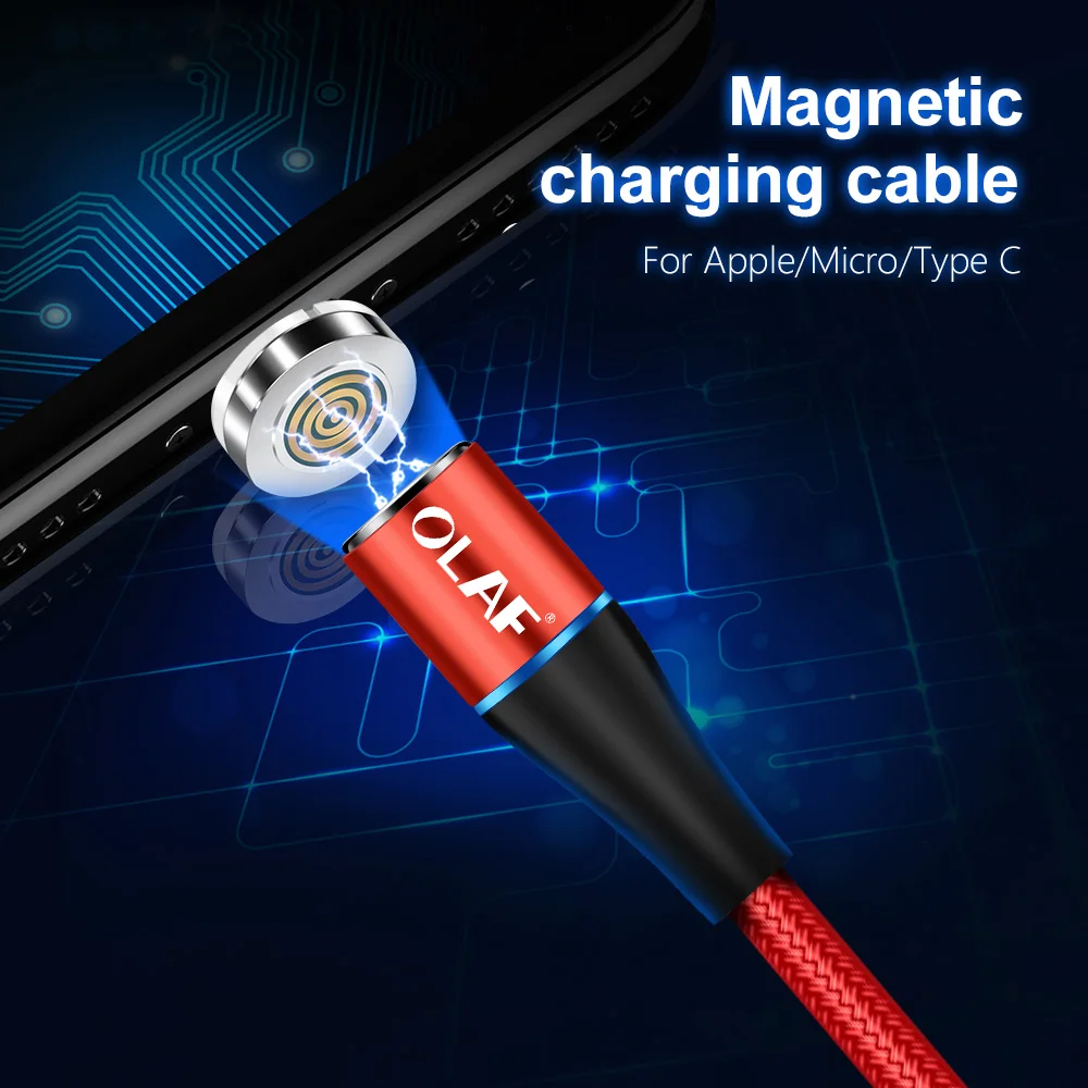 Олаф 3а Быстрая зарядка Магнитный Micro USB Type C кабель зарядное устройство для iPhone 6 7 8 Plus X XR XS Max зарядки мобильного телефона USBC шнур