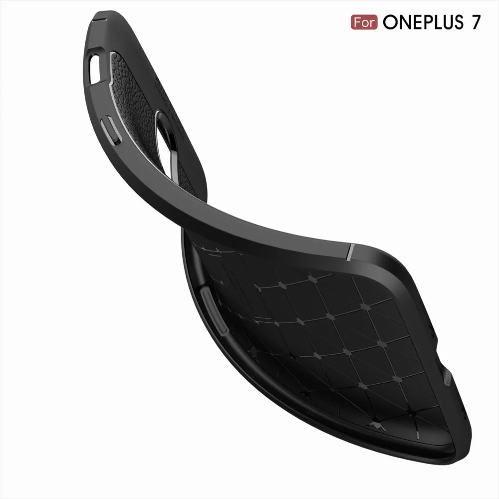 Чехол с текстурой личи для Oneplus 7 7T One Plus oneplus7 oneplus7T Pro телефона-лента на заднюю