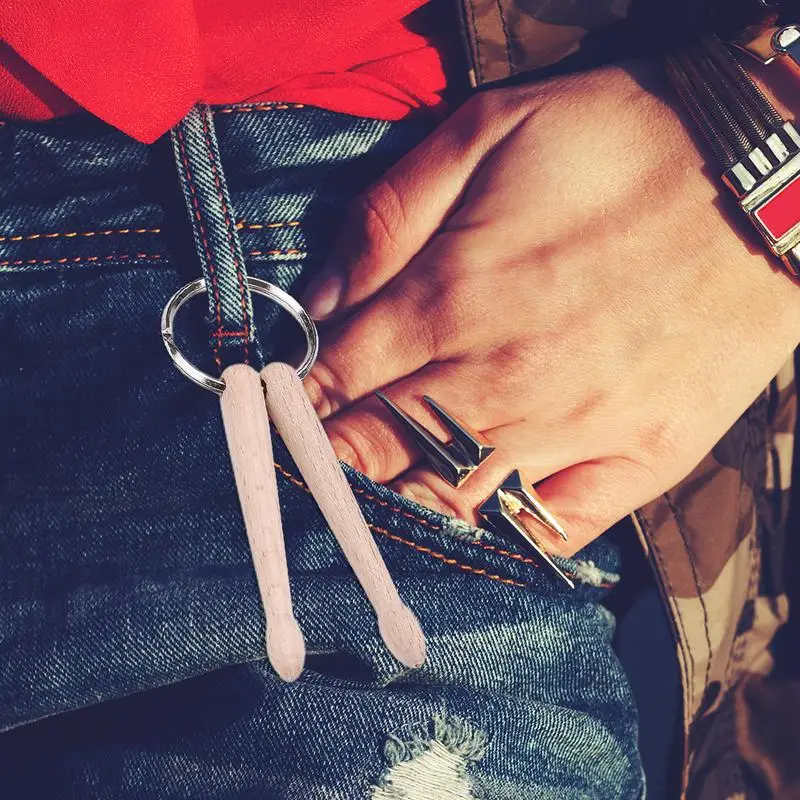 Миниатюрные барабанные палочки из Букового дерева брелок Ударные Палочки