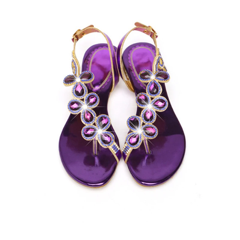 YAERNI2019 новые богемные женские босоножки с кристаллами Sandalias Стразы Женская обувь
