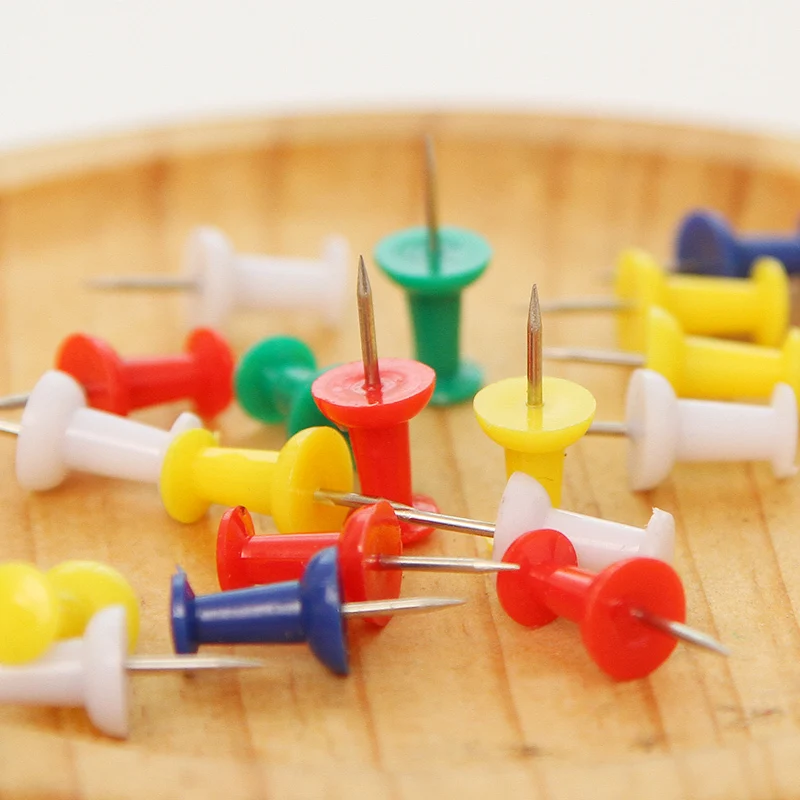 80 шт Стандартный пуш ап коробка для булавок Набор Мини Цветной булавка карты