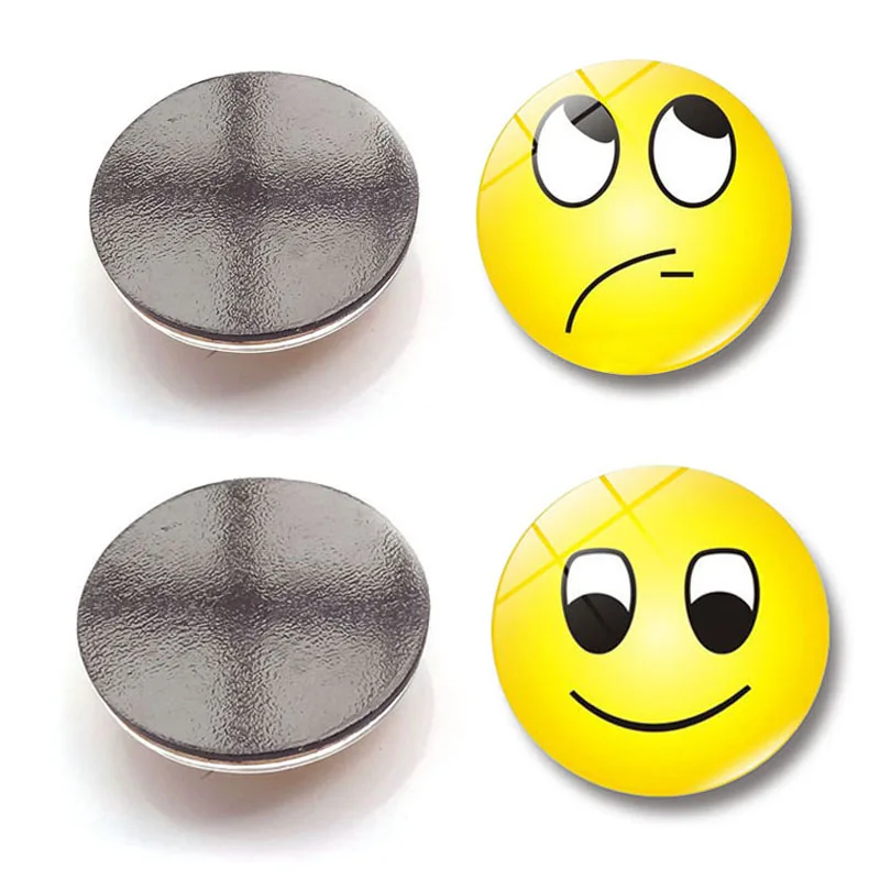 1 стекло для ПК купол круглый магнит холодильника милые смайлы emoji выражения лица