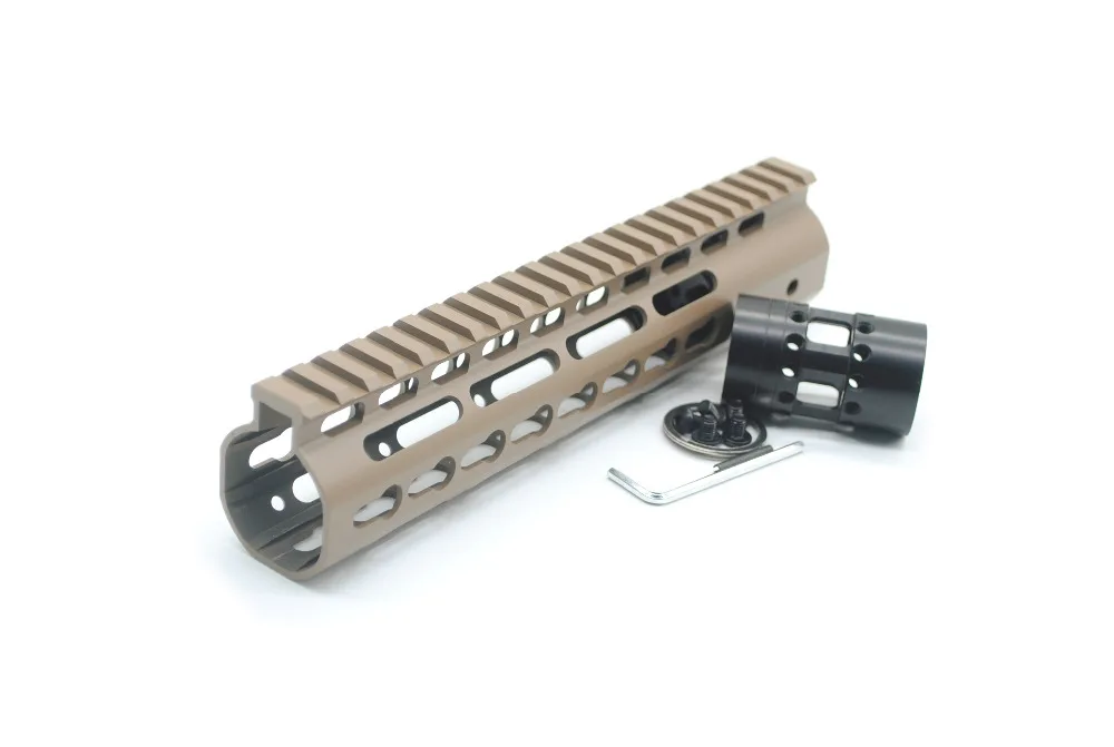 AR15 Tan 9 дюймовая алюминиевая беспоплавковая система крепления на планку