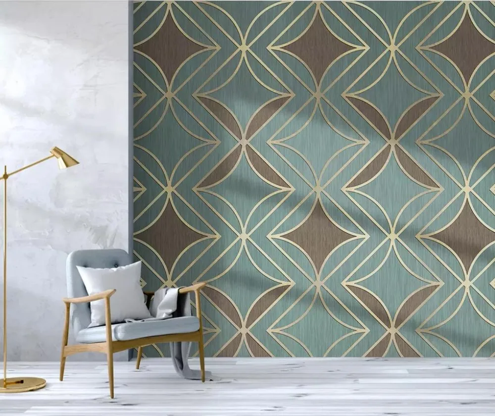 Современная и Контрактная aureate линия Мозаика Дизайн Геометрическая спальня