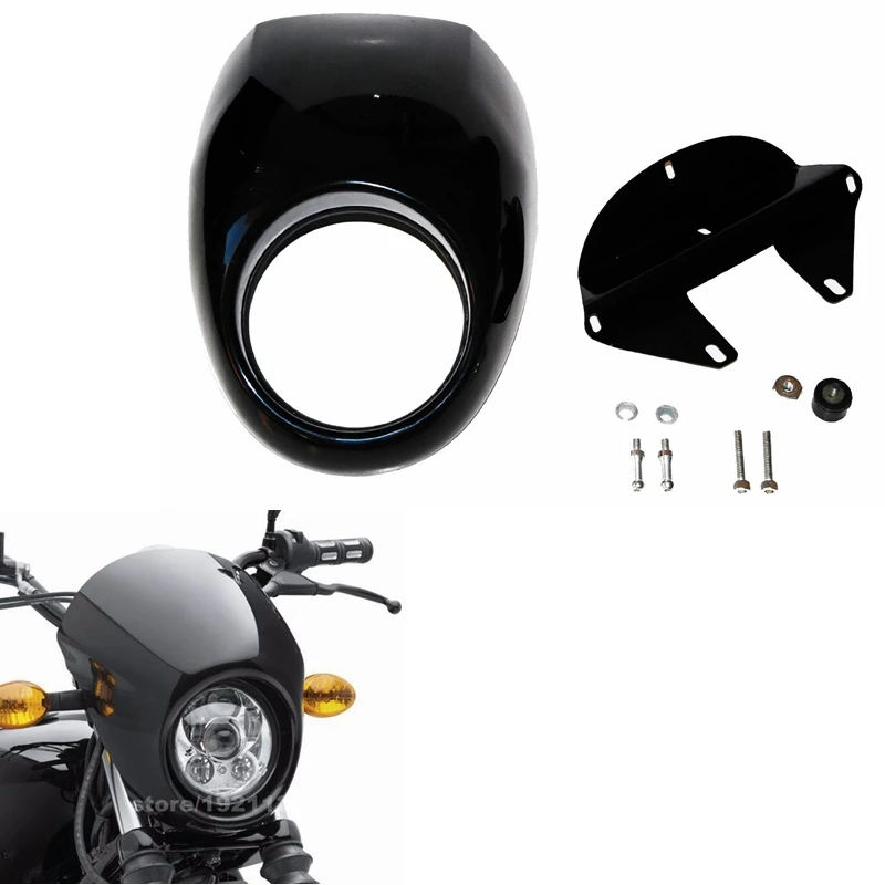 Аксессуары для мотоциклов матовый черный головной светильник маска обтекатель