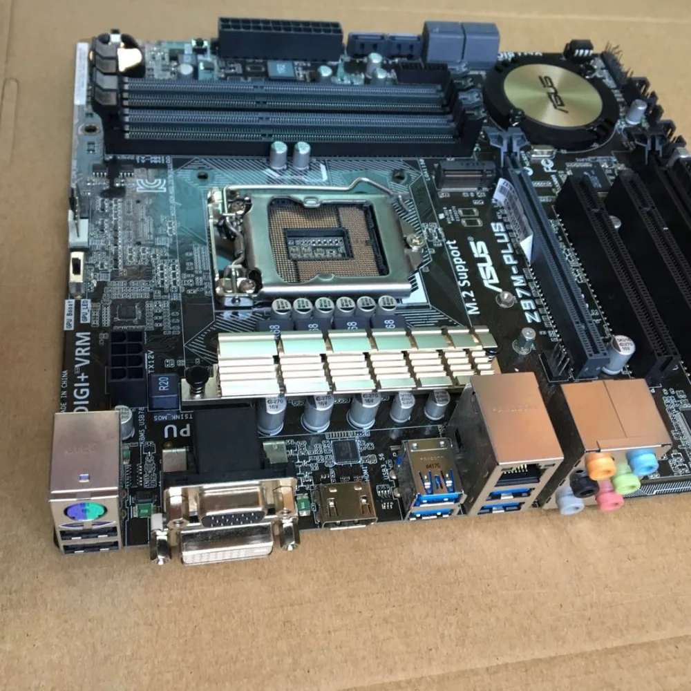 Asus Z97M-PLUS рабочего Материнская плата разъем LGA 1150 i7 i5 i3 DDR3 32G SATA3 USB3.0 микро-atx корпус Z97 материнская плата