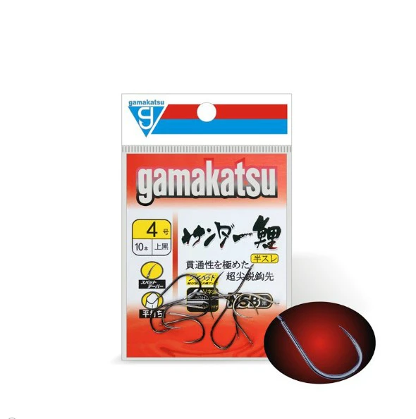 Gamakatsu черные полуколючие рыболовные крючки v образные для ловли карпа из