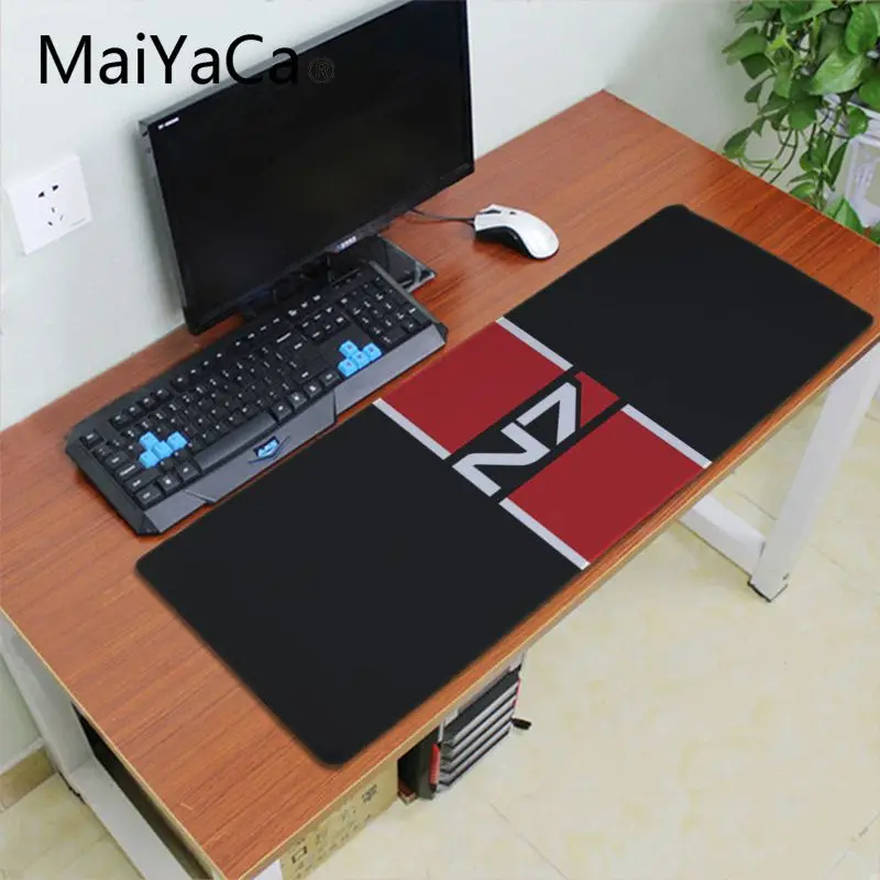 Высококачественные игровые коврики Maiyaca с эффектом массы логотипом игры N7 коврик