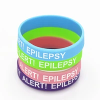 50pcs medical alert bracelet epilepsy silicone wristband awareness armband silicone braceletsbangles for kids wholesale sh135k