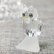 H & D Коллекционная статуэтка совы из прозрачных кристаллов стол